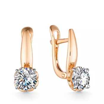 Серьги с английским замком из золота 21802815