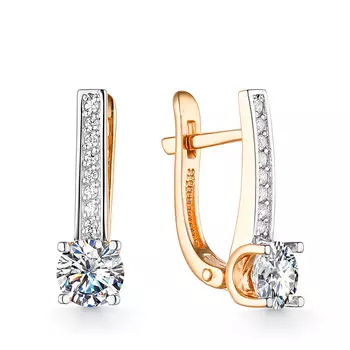 Серьги с английским замком из золота 21803237