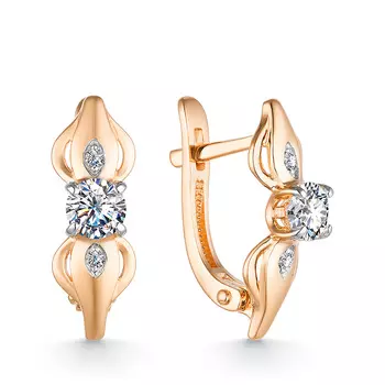 Серьги с английским замком из золота 21803204