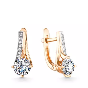 Серьги с английским замком из золота 21803198