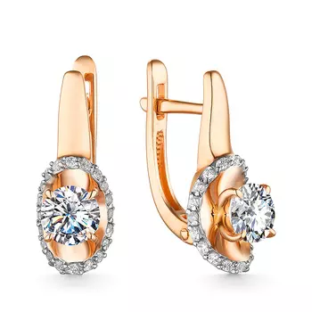 Серьги с английским замком из золота 21803240