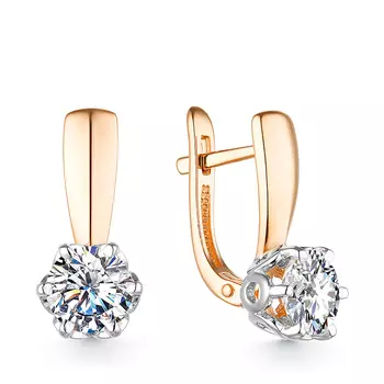 Серьги с английским замком из золота 21803239