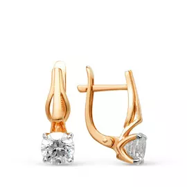 Серьги с английским замком из золота 21802458