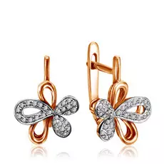 Серьги с английским замком из золота 1008222808