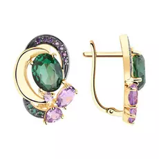 Серьги с английским замком из золота 51-320-00401-1