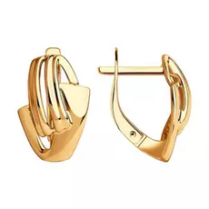 Серьги с английским замком из золота 028927