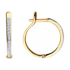 Серьги с английским замком из золота 028619