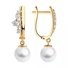 Серьги с английским замком из золота 792158