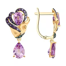 Серьги с английским замком из золота 725212