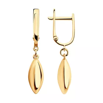 Серьги с английским замком из золота 028114