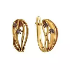 Серьги с английским замком из золота AAS-3814E_SR_DN_YG