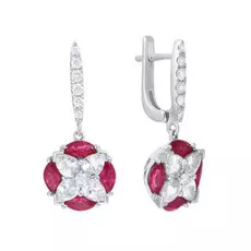 Серьги с английским замком из золота AAS-3542E-3_SR_RU_WSA_WG