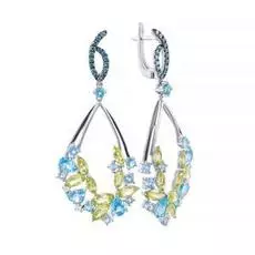 Серьги с английским замком из золота AAS-3510E_SR_DL_BT_PD_WG