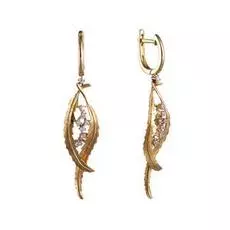 Серьги с английским замком из золота AAS-3825E_SR_DN_YG