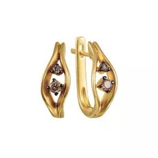 Серьги с английским замком из золота AAS-3790E-4_SR_DN_YG