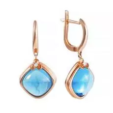 Серьги с английским замком из золота AAS-3816E_SR_BT_PINK