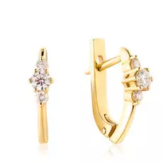 Серьги с английским замком из золота 210059-02