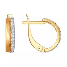 Серьги с английским замком из золота 027125