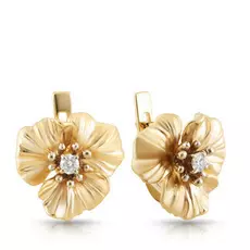 Серьги с английским замком из золота С-14009