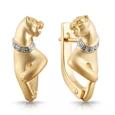 Серьги с английским замком из золота С-24032