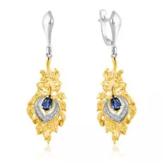 Серьги с английским замком из золота С-24025