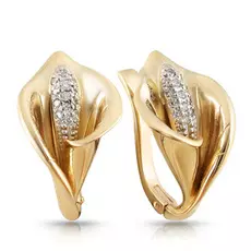 Серьги с английским замком из золота С-14021