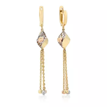 Серьги с английским замком из золота SE105