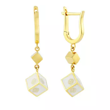 Серьги с английским замком из золота NRHE51