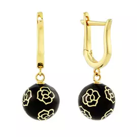 Серьги с английским замком из золота NRHE48-B