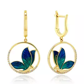 Серьги с английским замком из золота MFHE4