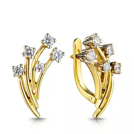 Серьги с английским замком из золота 08313