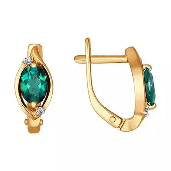 Серьги с английским замком из золота 3020389