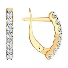 Серьги с английским замком из золота 027167