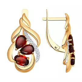 Серьги с английским замком из золота 724987