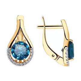 Серьги с английским замком из золота 51-320-00220-2