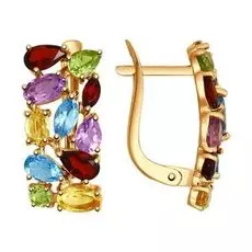 Серьги с английским замком из золота 724953