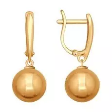 Серьги с английским замком из золота 026747