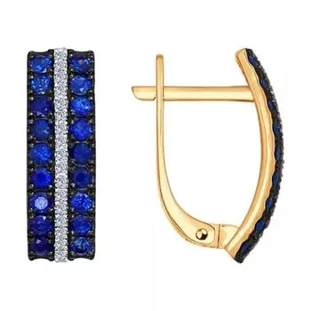 Серьги с английским замком из золота 2020835