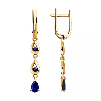 Серьги с английским замком из золота 2020948