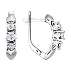 Серьги с английским замком из золота 1020988