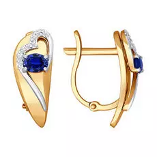 Серьги с английским замком из золота 2020778