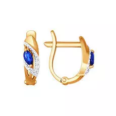 Серьги с английским замком из золота 2020753