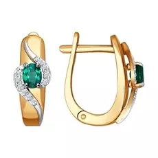 Серьги с английским замком из золота 3020399