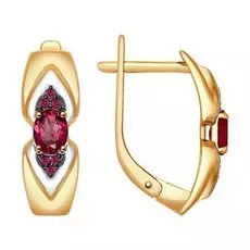 Серьги с английским замком из золота 4020380