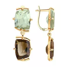 Серьги с английским замком из золота 727148