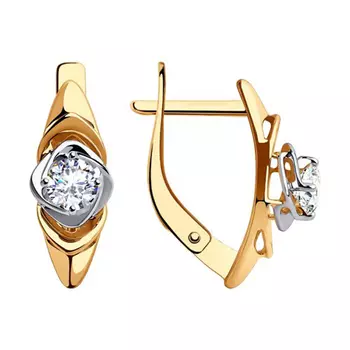 Серьги с английским замком из золота 028331