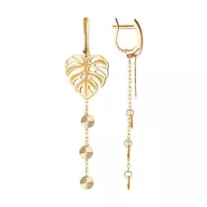 Серьги с английским замком из золота 028698