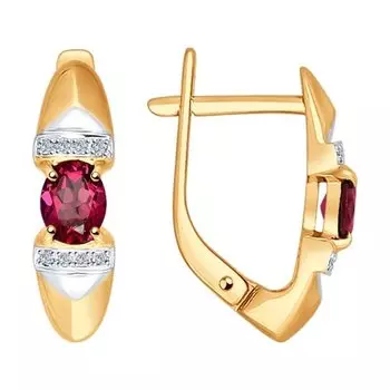 Серьги с английским замком из золота 4020377