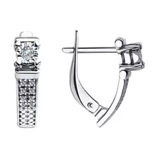 Серьги с английским замком из золота 1021314