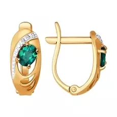 Серьги с английским замком из золота 3020393